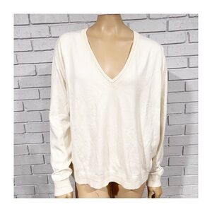 Boden Women’s Cream V-Neck Sweater